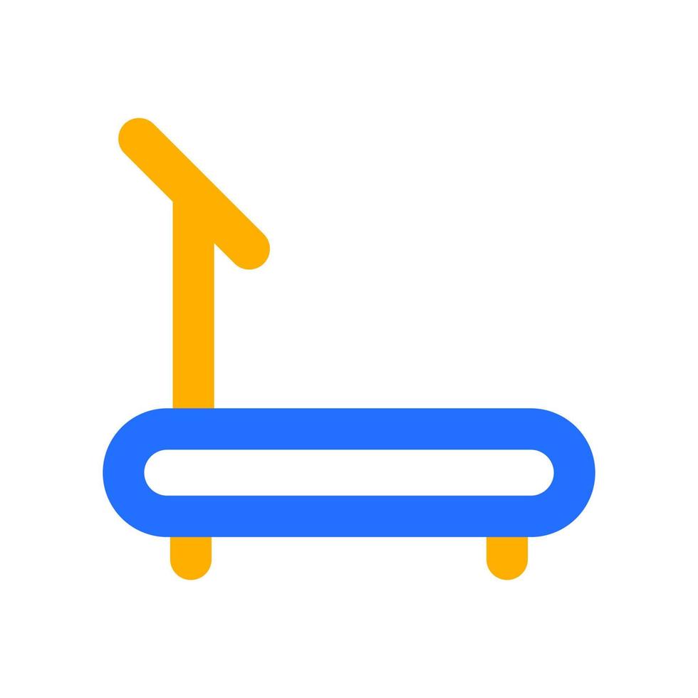 Treadmill Icon with Outline Color vector