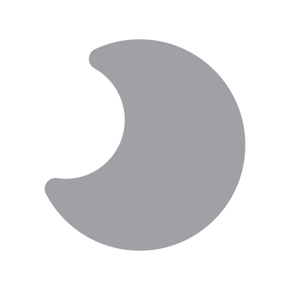 Moon Sign with Two Tone Icon vector