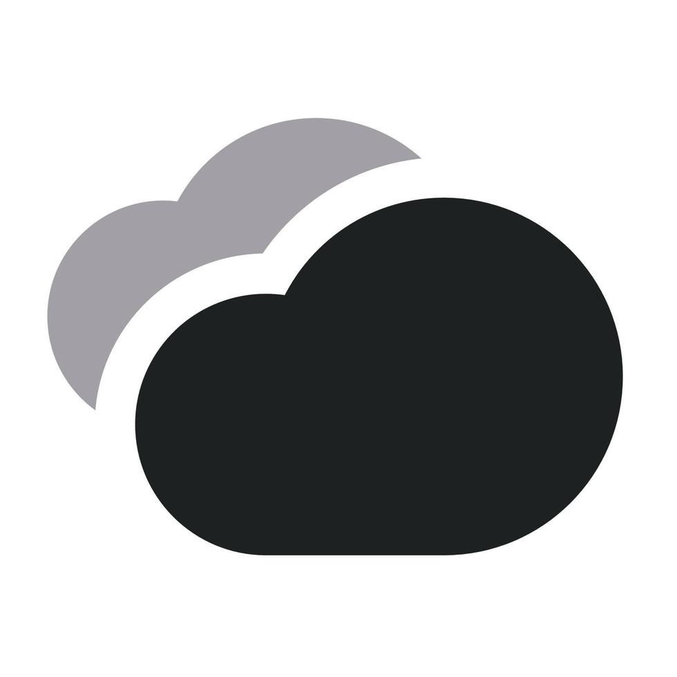 Cloudy Day with Two Tone Icon vector