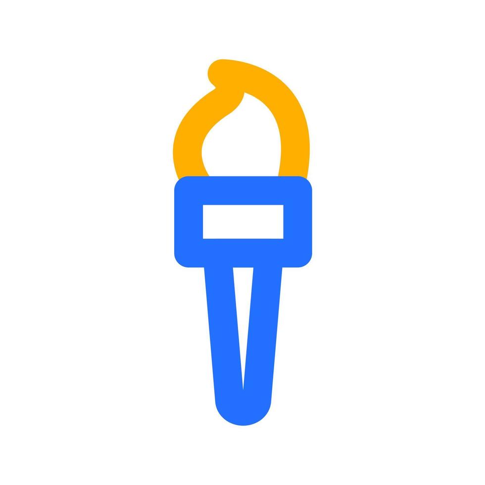 Torch Icon with Outline Color vector