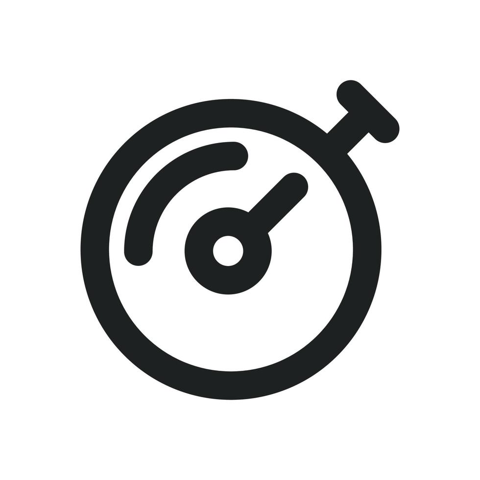 Stopwatch Icon with Outline Style vector