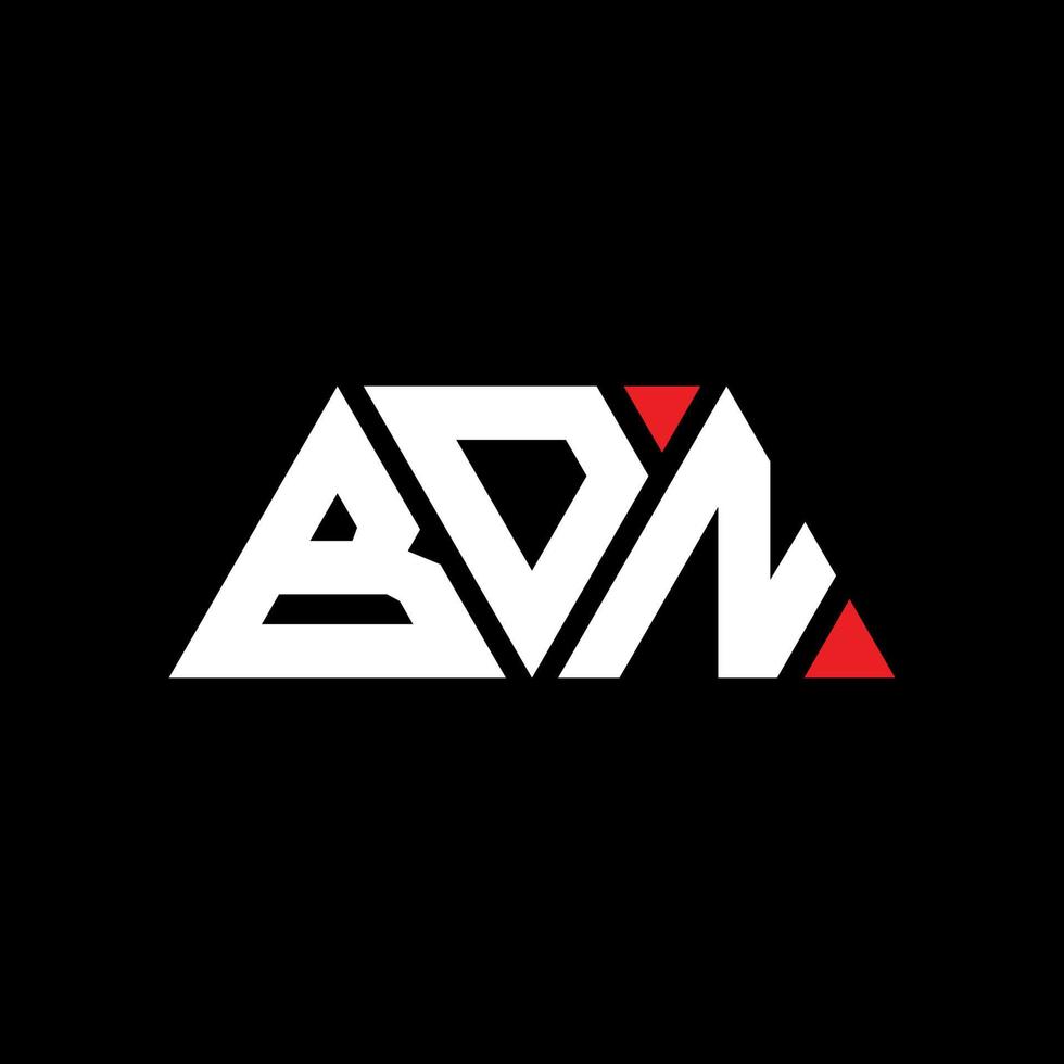 BDN triangle letter logo design with triangle shape. BDN triangle logo design monogram. BDN triangle vector logo template with red color. BDN triangular logo Simple, Elegant, and Luxurious Logo. BDN