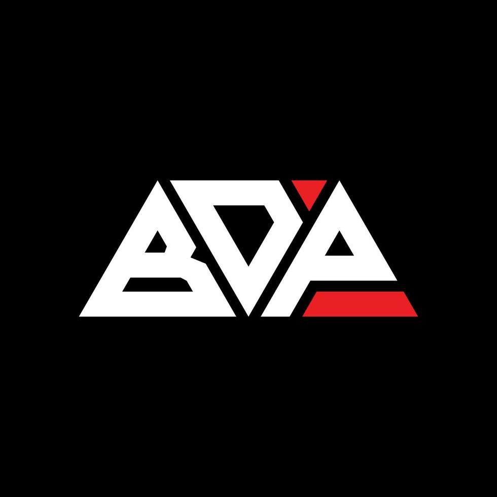 BDP triangle letter logo design with triangle shape. BDP triangle logo