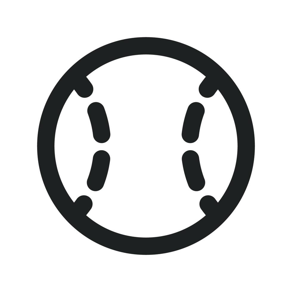 Base Ball with Outline Style vector