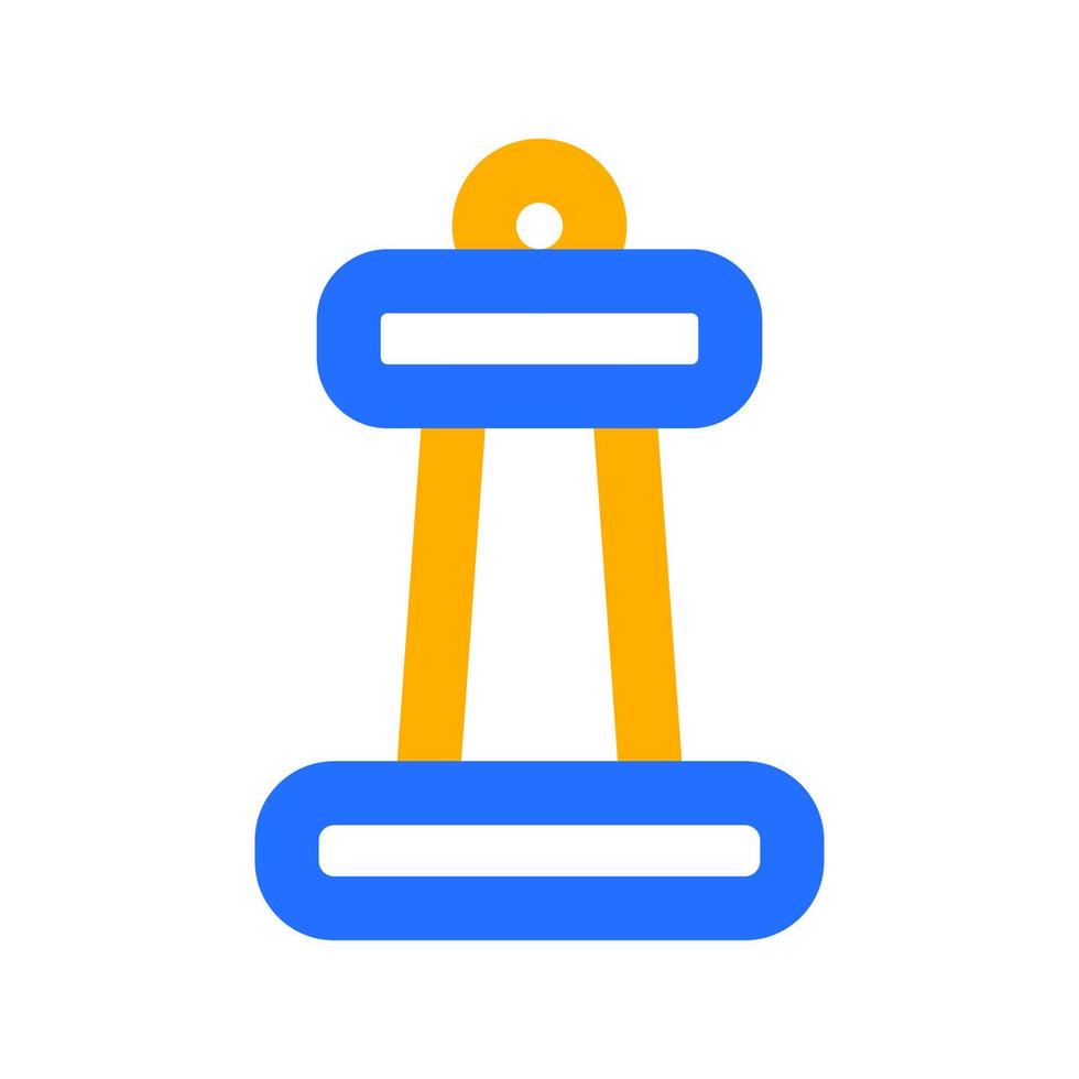 Chess Icon with Outline Color vector