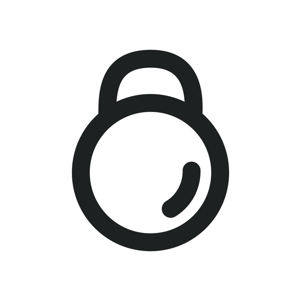 Kettlebell Icon with Outline Style vector