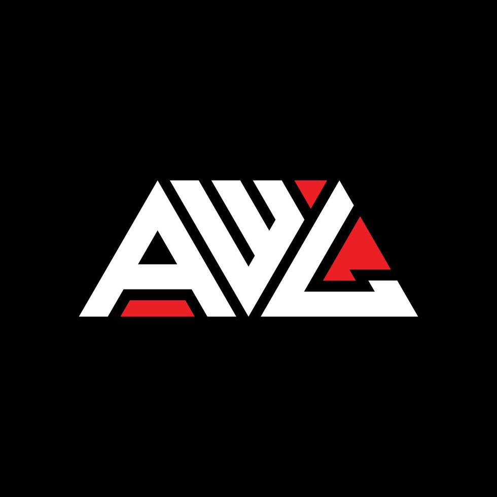 AWL triangle letter logo design with triangle shape. AWL triangle logo