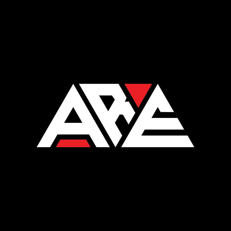 ARE triangle letter logo design with triangle shape. ARE triangle logo design monogram. ARE triangle vector logo template with red color. ARE triangular logo Simple, Elegant, and Luxurious Logo. ARE