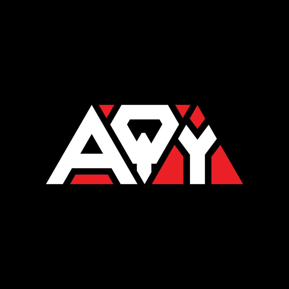 diseño de logotipo de letra triangular aqy con forma de triángulo. monograma de diseño de logotipo de triángulo aqy. plantilla de logotipo de vector de triángulo aqy con color rojo. logotipo triangular aqy logotipo simple, elegante y lujoso. aqy