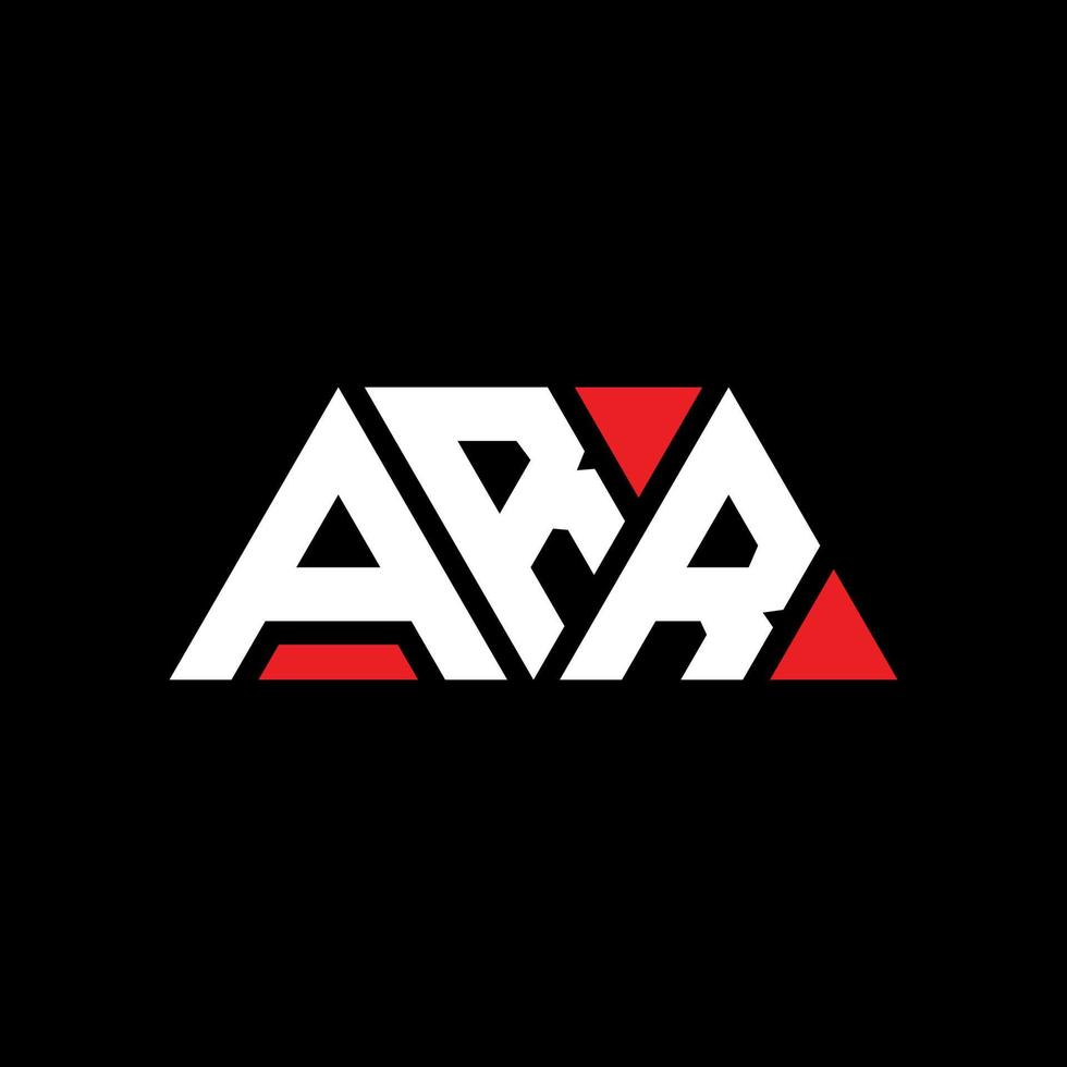 diseño de logotipo de letra de triángulo arr con forma de triángulo. monograma de diseño de logotipo de triángulo arr. plantilla de logotipo de vector de triángulo arr con color rojo. logotipo triangular arr logotipo simple, elegante y lujoso. Arr