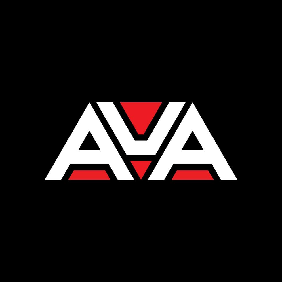 AUA triangle letter logo design with triangle shape. AUA triangle logo design monogram. AUA triangle vector logo template with red color. AUA triangular logo Simple, Elegant, and Luxurious Logo. AUA
