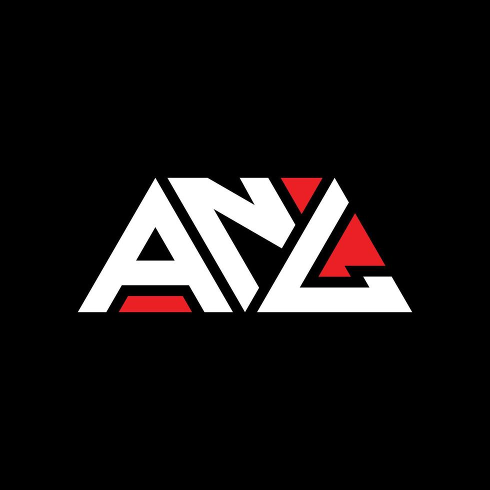 diseño de logotipo de letra triangular anl con forma de triángulo. monograma de diseño de logotipo de triángulo anl. anl plantilla de logotipo de vector de triángulo con color rojo. anl logo triangular logo simple, elegante y lujoso. y