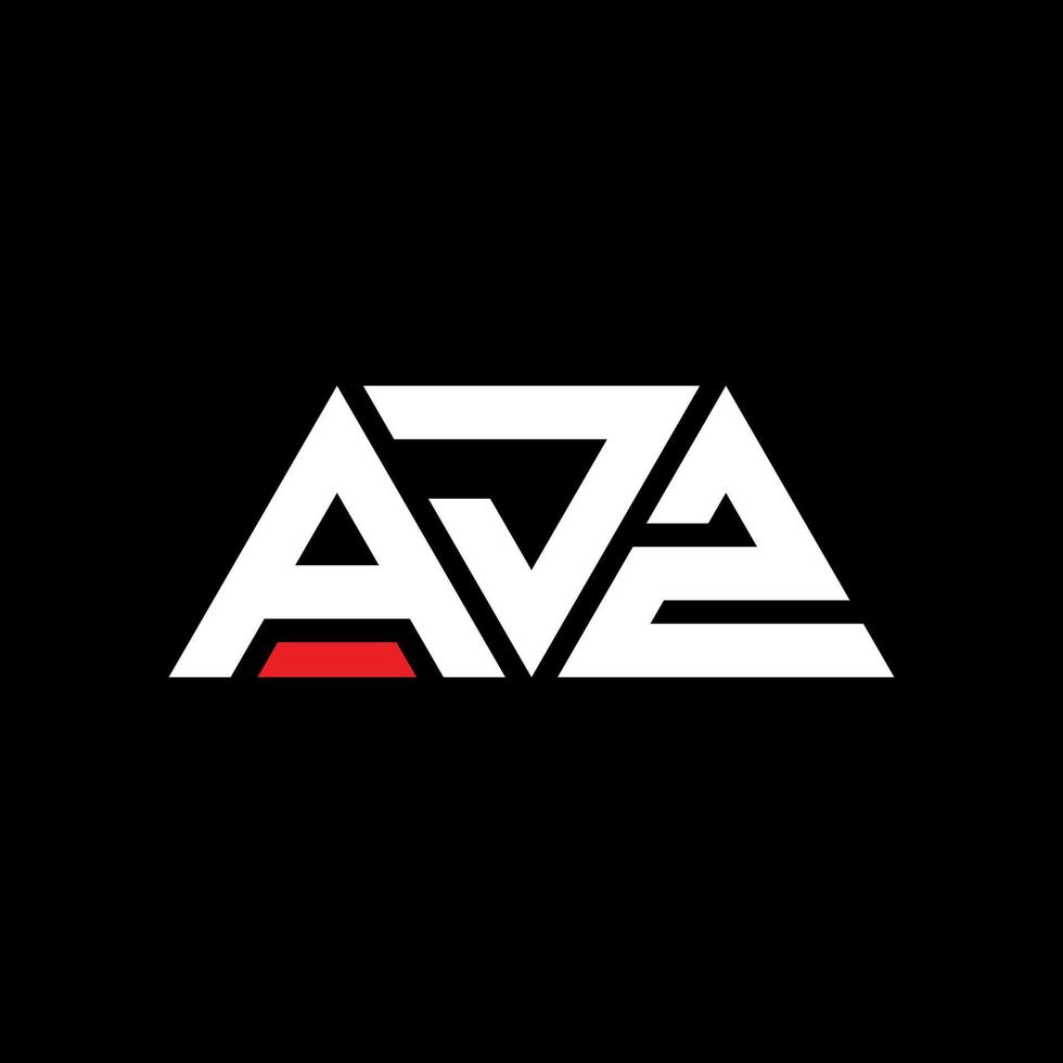 AJZ triangle letter logo design with triangle shape. AJZ triangle logo design monogram. AJZ triangle vector logo template with red color. AJZ triangular logo Simple, Elegant, and Luxurious Logo. AJZ