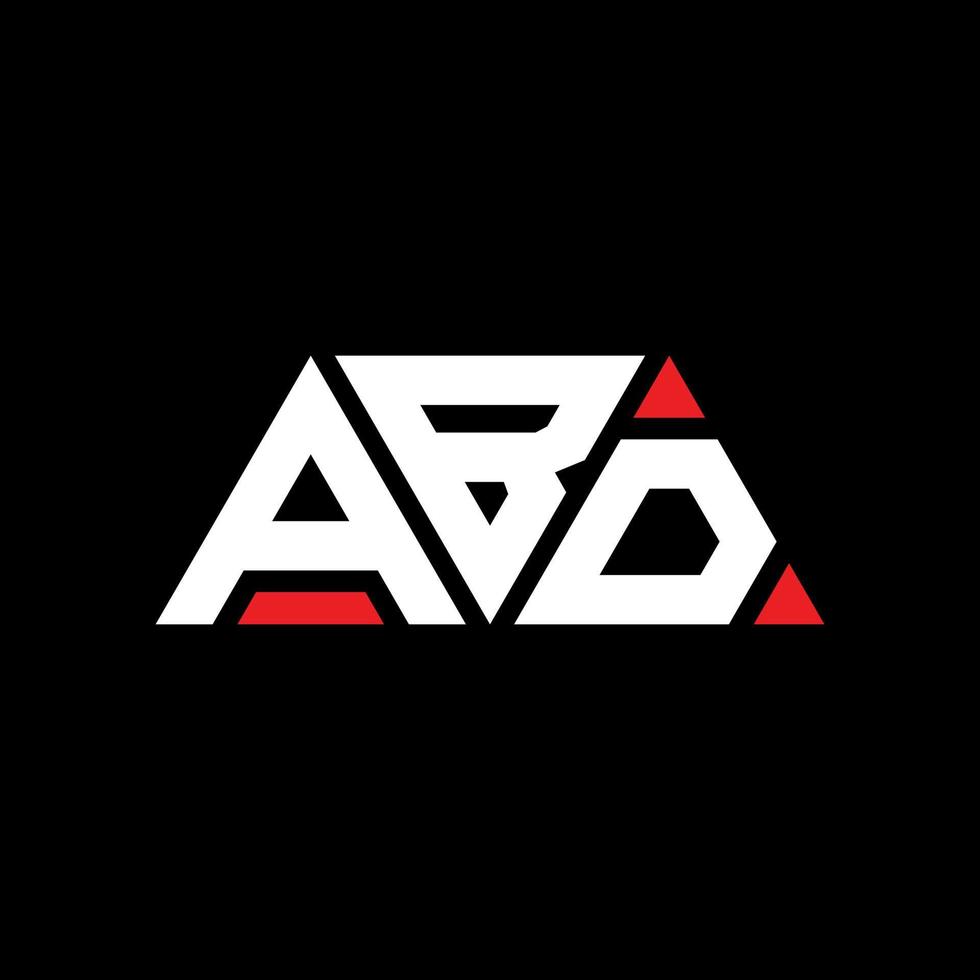 diseño de logotipo de letra de triángulo abd con forma de triángulo. monograma de diseño del logotipo del triángulo abd. plantilla de logotipo de vector de triángulo abd con color rojo. logo triangular abd logo simple, elegante y lujoso. abd