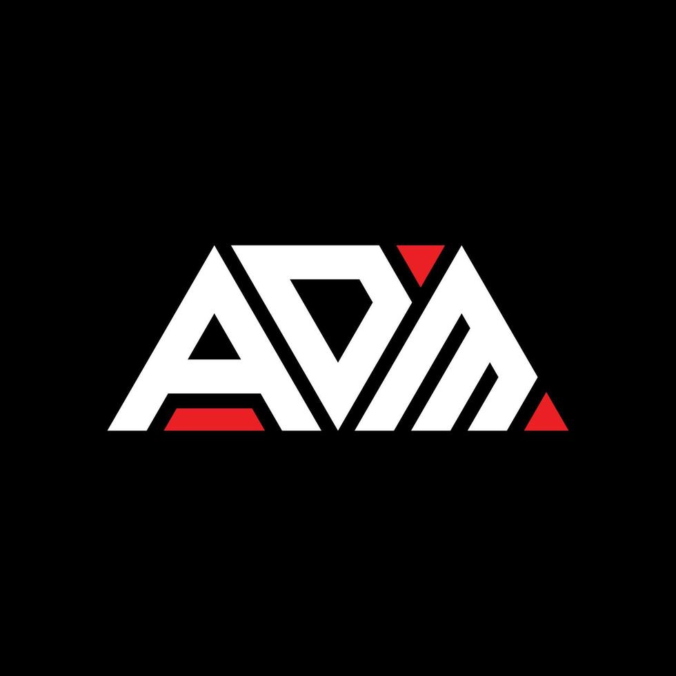 ADM triangle letter logo design with triangle shape. ADM triangle logo design monogram. ADM triangle vector logo template with red color. ADM triangular logo Simple, Elegant, and Luxurious Logo. ADM