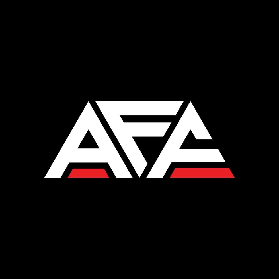 diseño de logotipo de letra triangular aff con forma de triángulo. monograma de diseño de logotipo de triángulo aff. plantilla de logotipo de vector de triángulo aff con color rojo. logo triangular aff logo simple, elegante y lujoso. aff