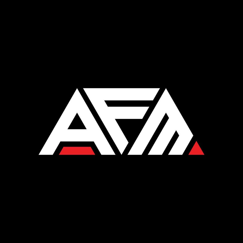 AFM triangle letter logo design with triangle shape. AFM triangle logo