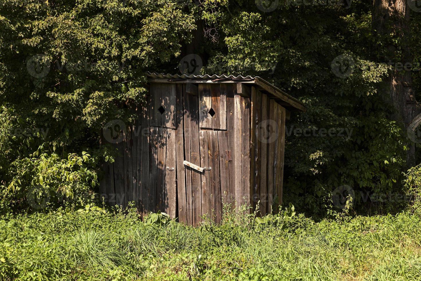 wooden toilet . park photo