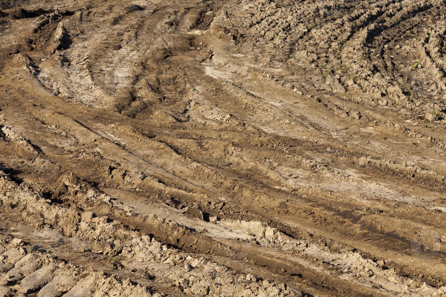 Tire track , close up photo