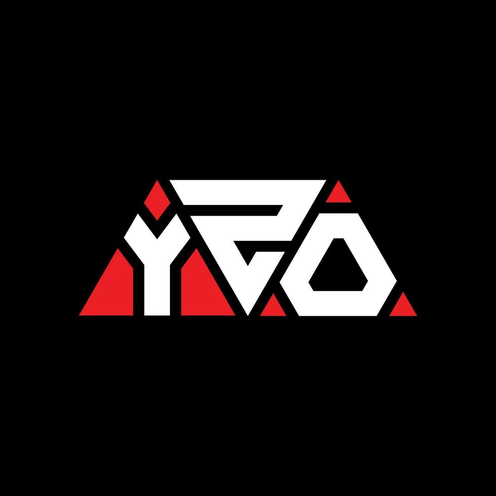 diseño de logotipo de letra de triángulo yzo con forma de triángulo. monograma de diseño del logotipo del triángulo yzo. plantilla de logotipo de vector de triángulo yzo con color rojo. logo triangular yzo logo simple, elegante y lujoso. yzo