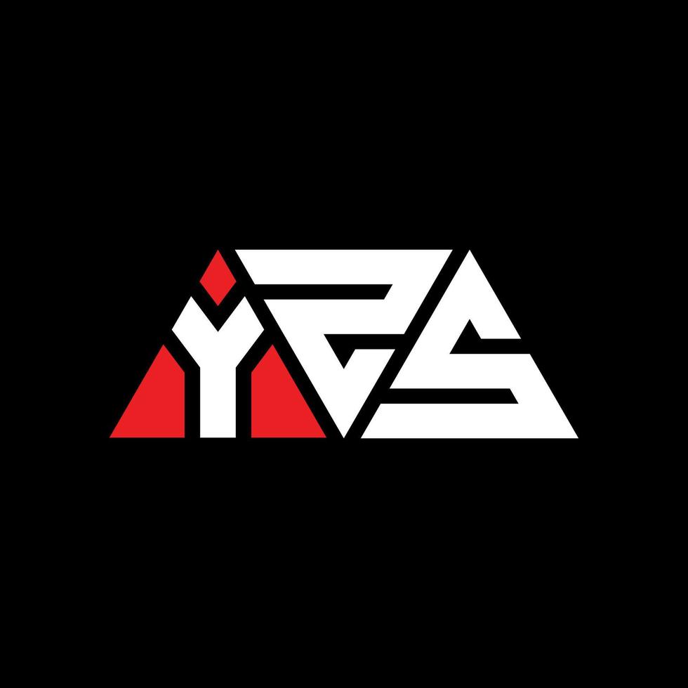 diseño de logotipo de letra triangular yzs con forma de triángulo. monograma de diseño del logotipo del triángulo yzs. plantilla de logotipo de vector de triángulo yzs con color rojo. logo triangular yzs logo simple, elegante y lujoso. yzs