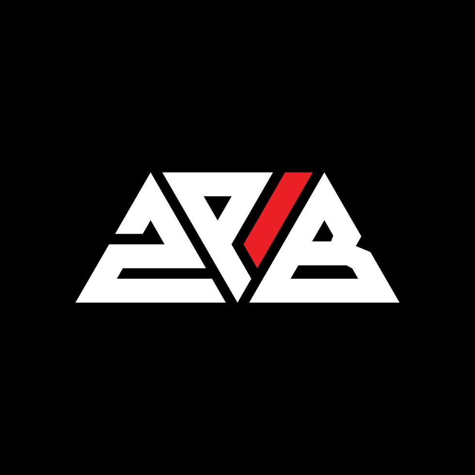 ZPB triangle letter logo design with triangle shape. ZPB triangle logo design monogram. ZPB triangle vector logo template with red color. ZPB triangular logo Simple, Elegant, and Luxurious Logo. ZPB