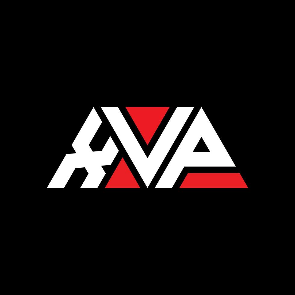XVP triangle letter logo design with triangle shape. XVP triangle logo design monogram. XVP triangle vector logo template with red color. XVP triangular logo Simple, Elegant, and Luxurious Logo. XVP