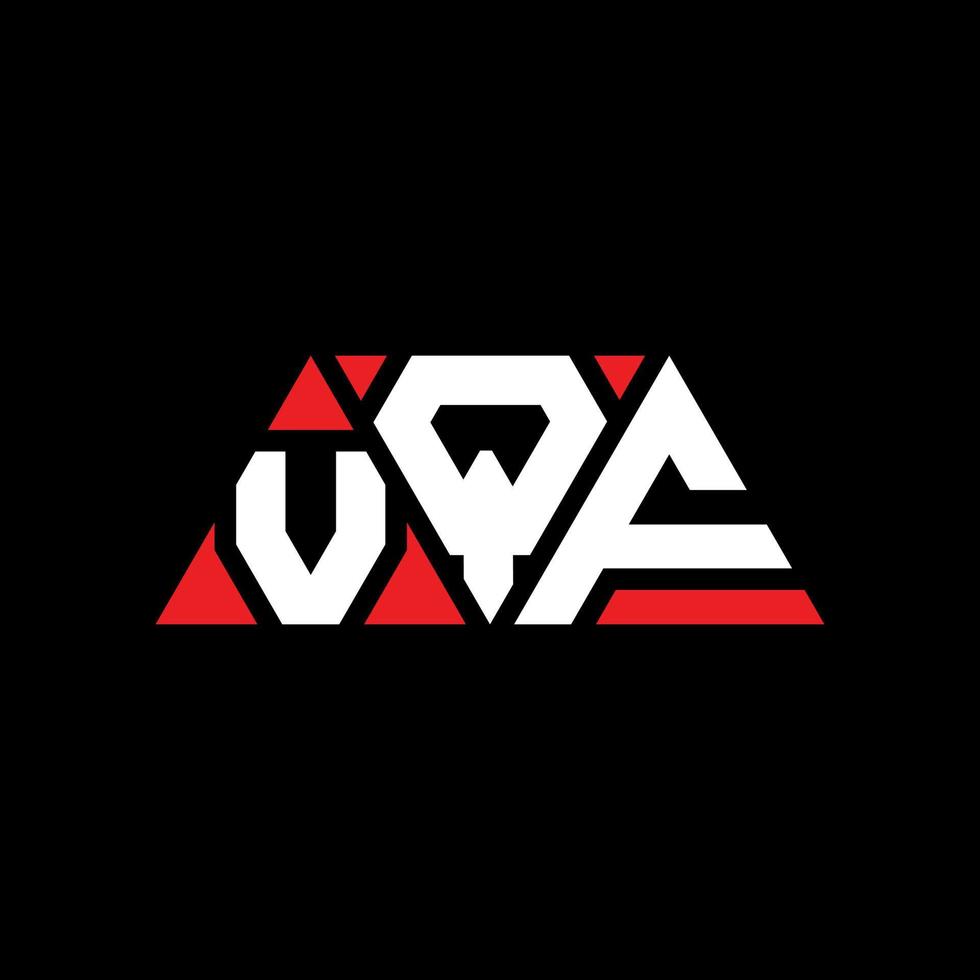 diseño de logotipo de letra triangular vqf con forma de triángulo. monograma de diseño de logotipo de triángulo vqf. plantilla de logotipo de vector de triángulo vqf con color rojo. logotipo triangular vqf logotipo simple, elegante y lujoso. vqf