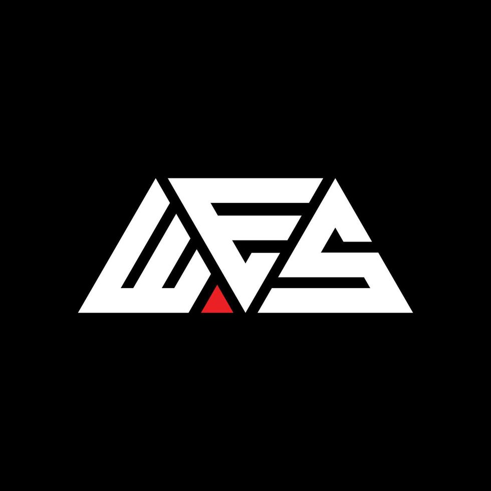 WES triangle letter logo design with triangle shape. WES triangle logo design monogram. WES triangle vector logo template with red color. WES triangular logo Simple, Elegant, and Luxurious Logo. WES