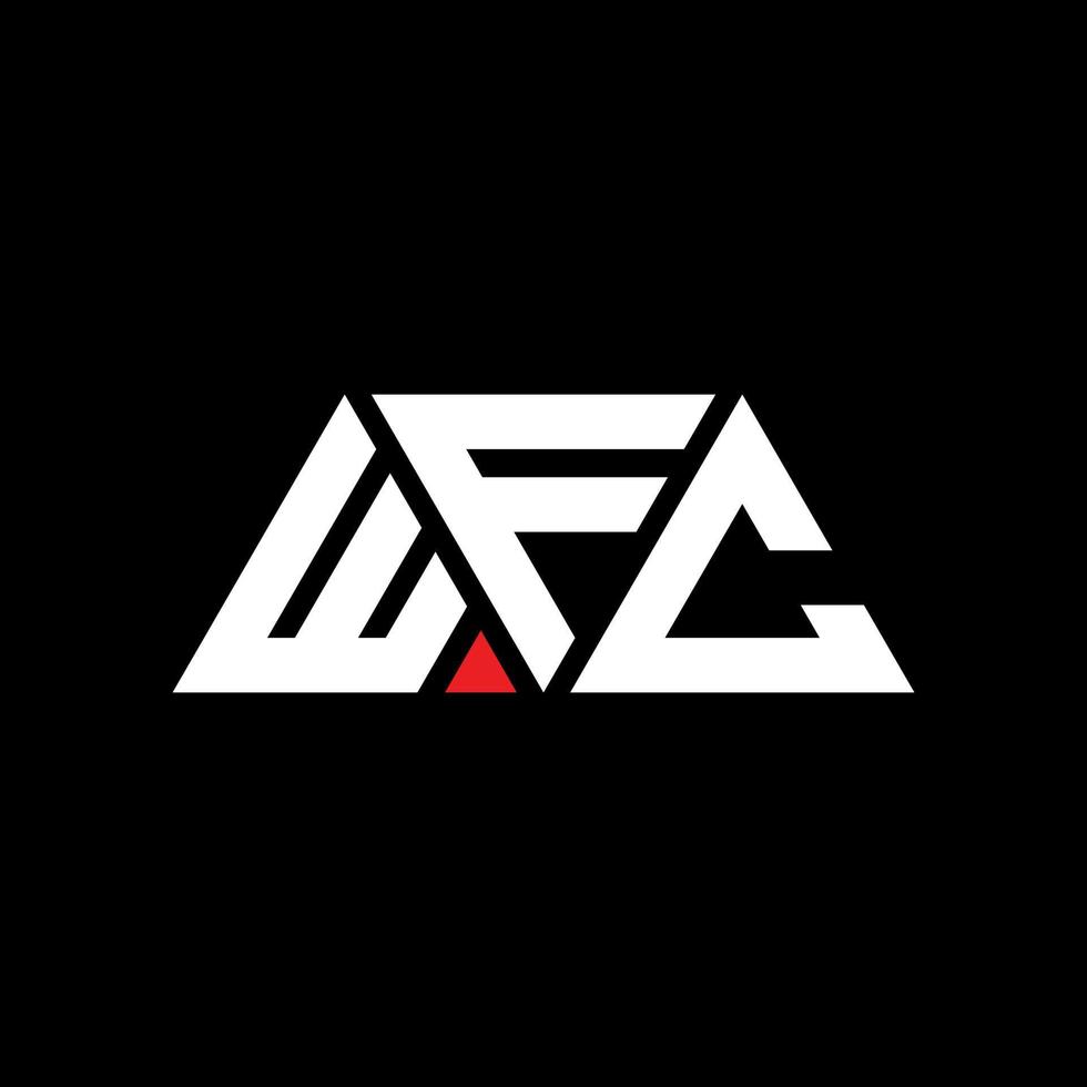 WFC triangle letter logo design with triangle shape. WFC triangle logo design monogram. WFC triangle vector logo template with red color. WFC triangular logo Simple, Elegant, and Luxurious Logo. WFC