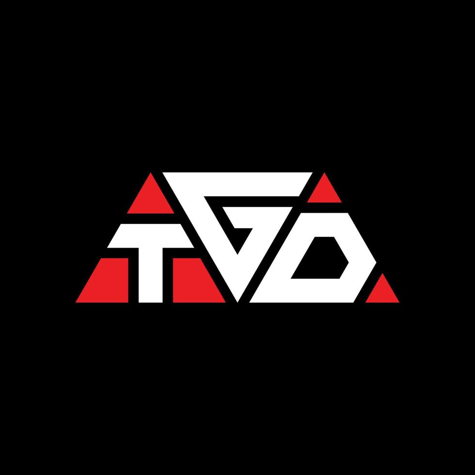diseño de logotipo de letra triangular tgd con forma de triángulo. monograma de diseño de logotipo de triángulo tgd. plantilla de logotipo de vector de triángulo tgd con color rojo. logotipo triangular tgd logotipo simple, elegante y lujoso. tgd