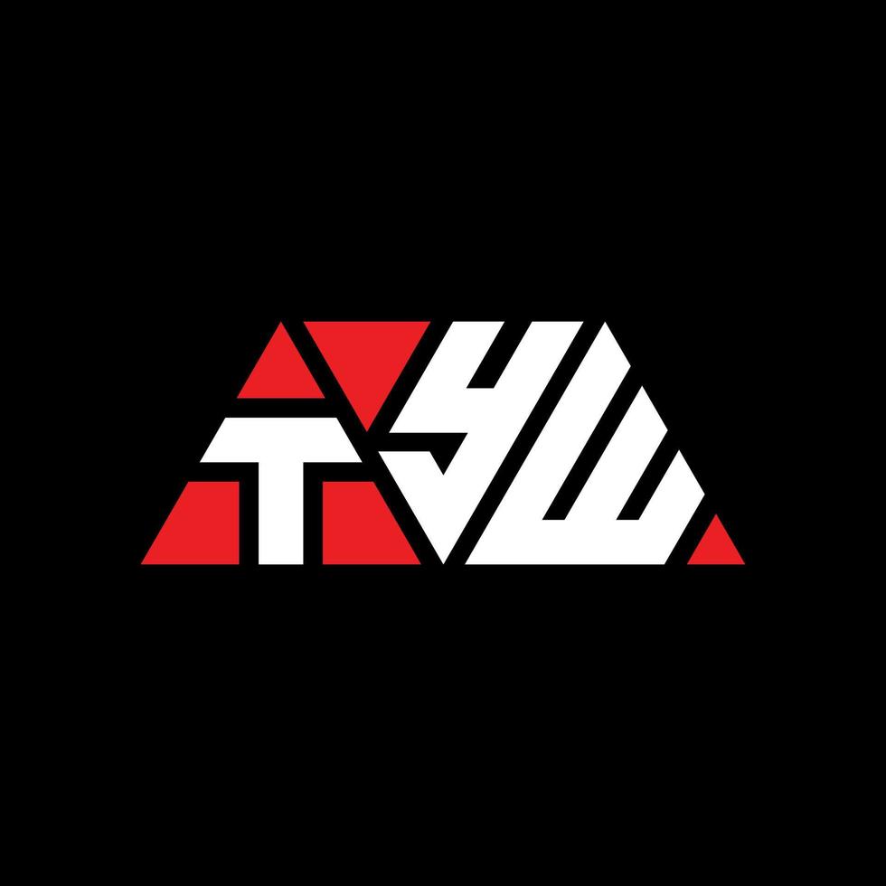 TYW triangle letter logo design with triangle shape. TYW triangle logo design monogram. TYW triangle vector logo template with red color. TYW triangular logo Simple, Elegant, and Luxurious Logo. TYW