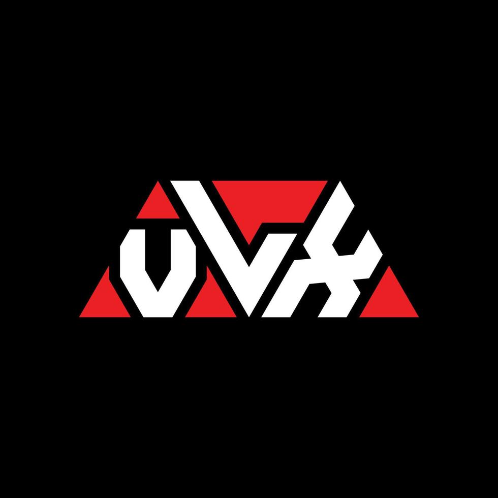 Diseño de logotipo de letra triangular vlx con forma de triángulo. monograma de diseño de logotipo de triángulo vlx. plantilla de logotipo de vector de triángulo vlx con color rojo. logotipo triangular vlx logotipo simple, elegante y lujoso. vlx