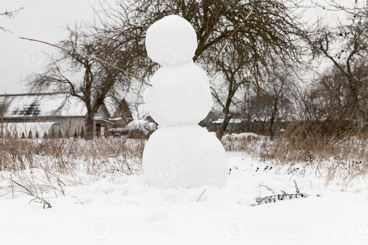 gran muñeco de nieve, de cerca foto