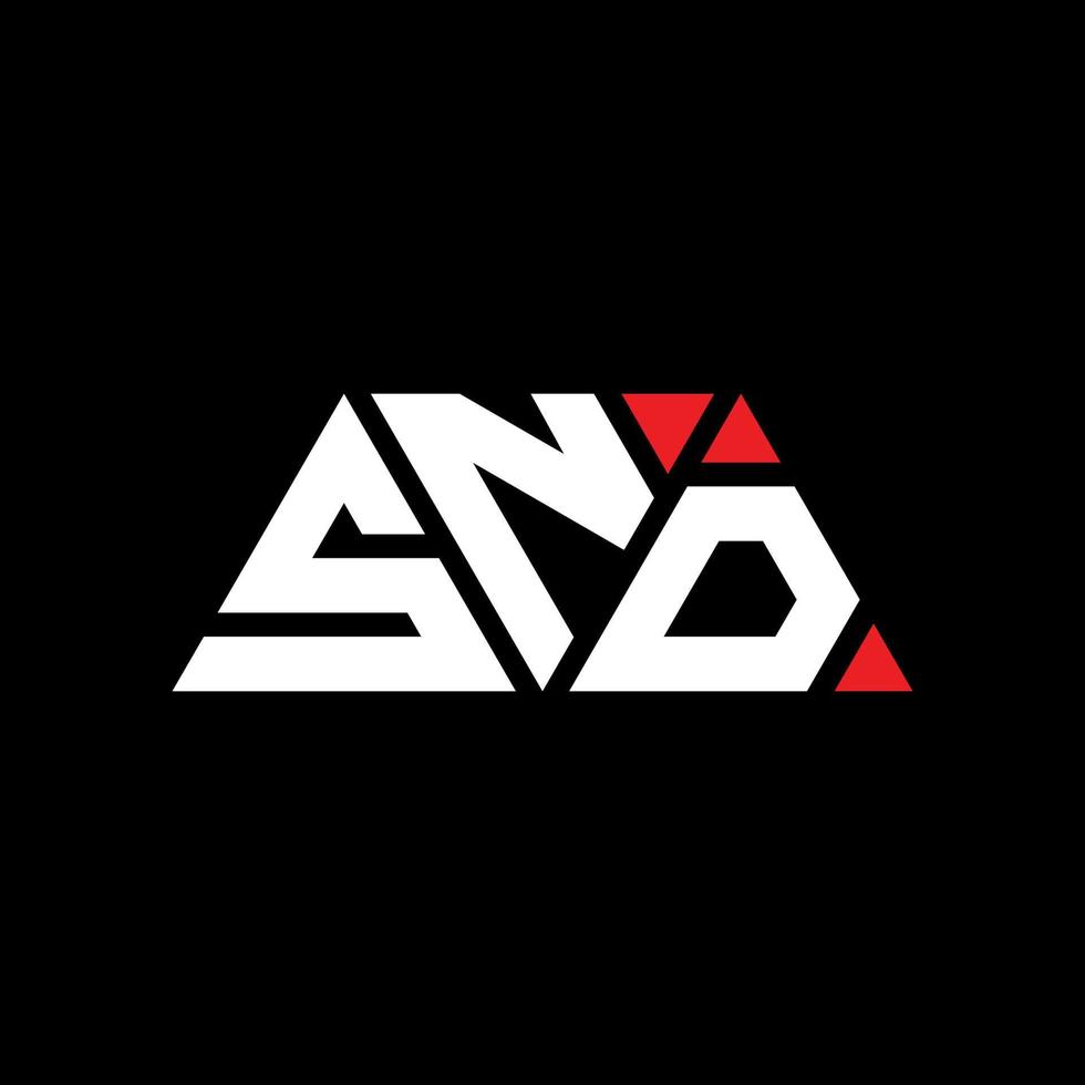 diseño de logotipo de letra de triángulo snd con forma de triángulo. monograma de diseño de logotipo de triángulo snd. plantilla de logotipo de vector de triángulo snd con color rojo. snd logo triangular logo simple, elegante y lujoso. snd