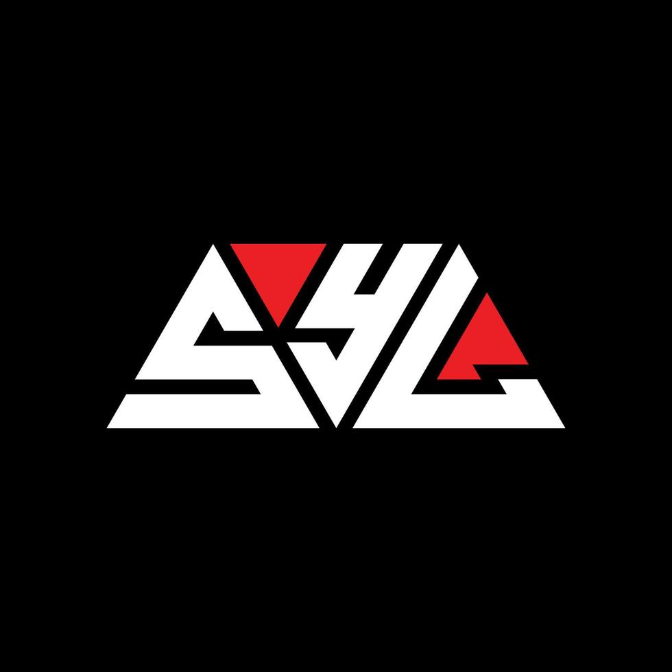 diseño de logotipo de letra de triángulo syl con forma de triángulo. monograma de diseño de logotipo de triángulo syl. plantilla de logotipo de vector de triángulo syl con color rojo. logo triangular syl logo simple, elegante y lujoso. syl