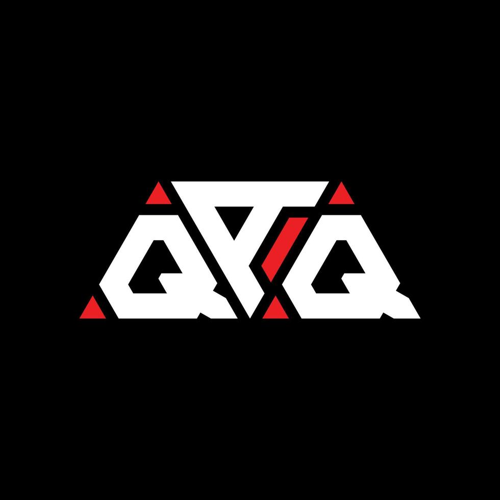 QAQ triangle letter logo design with triangle shape. QAQ triangle logo design monogram. QAQ triangle vector logo template with red color. QAQ triangular logo Simple, Elegant, and Luxurious Logo. QAQ