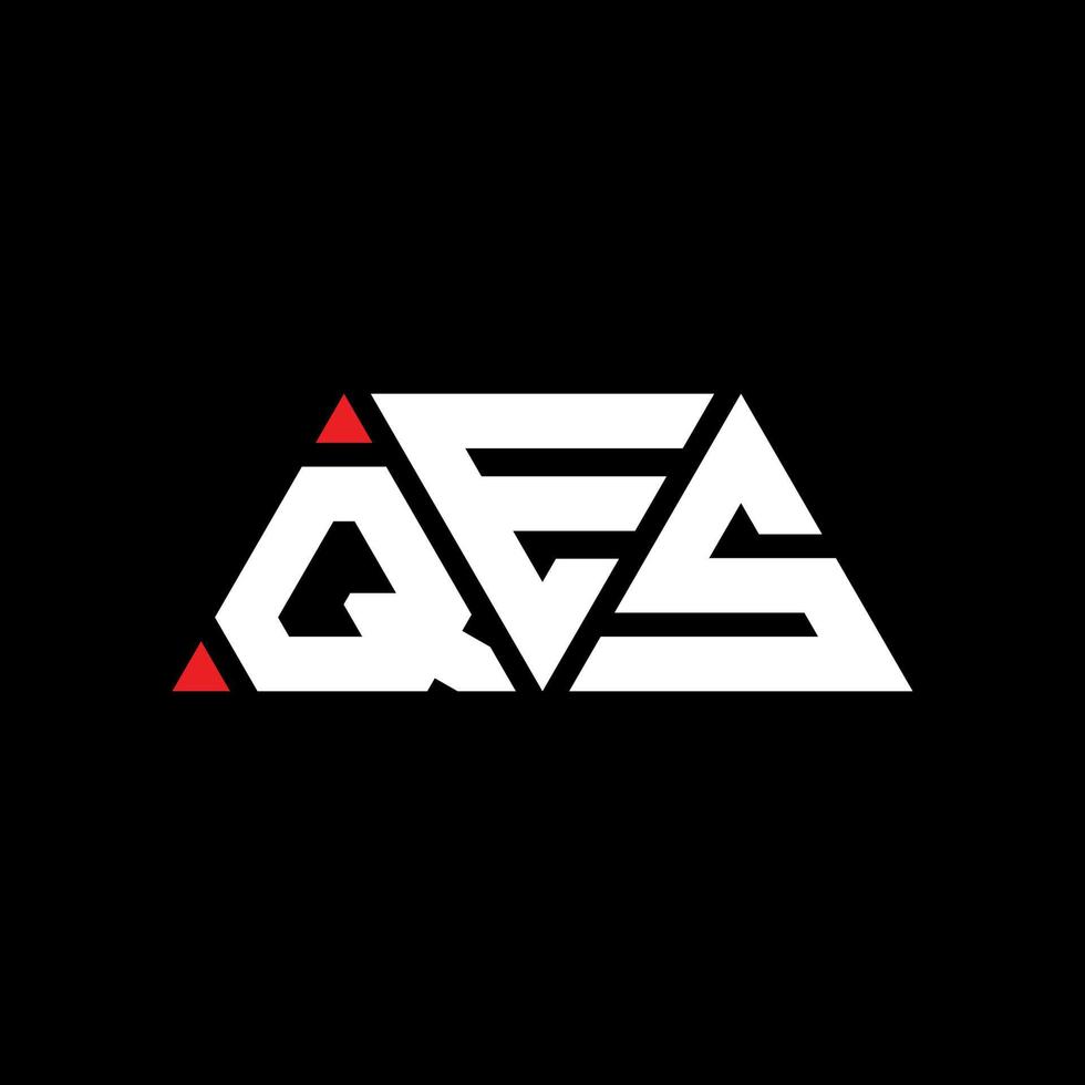 QES triangle letter logo design with triangle shape. QES triangle logo design monogram. QES triangle vector logo template with red color. QES triangular logo Simple, Elegant, and Luxurious Logo. QES