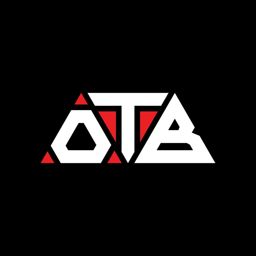OTB triangle letter logo design with triangle shape. OTB triangle logo design monogram. OTB triangle vector logo template with red color. OTB triangular logo Simple, Elegant, and Luxurious Logo. OTB