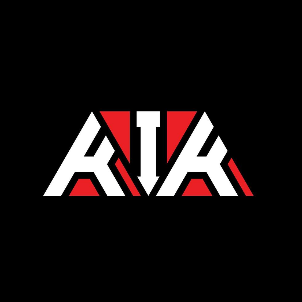 KIJ triangle letter logo design with triangle shape. KIJ triangle logo design monogram. KIJ triangle vector logo template with red color. KIJ triangular logo Simple, Elegant, and Luxurious Logo. KIJ