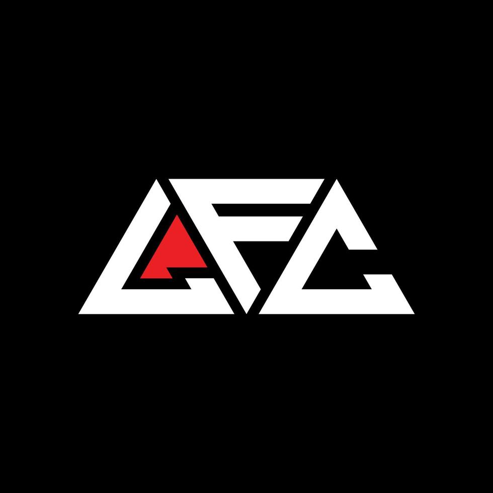 LFC triangle letter logo design with triangle shape. LFC triangle logo