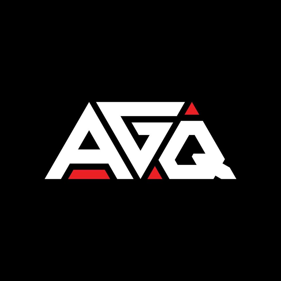diseño de logotipo de letra triangular agq con forma de triángulo. monograma de diseño de logotipo de triángulo agq. plantilla de logotipo de vector de triángulo agq con color rojo. logo triangular agq logo simple, elegante y lujoso. Agq
