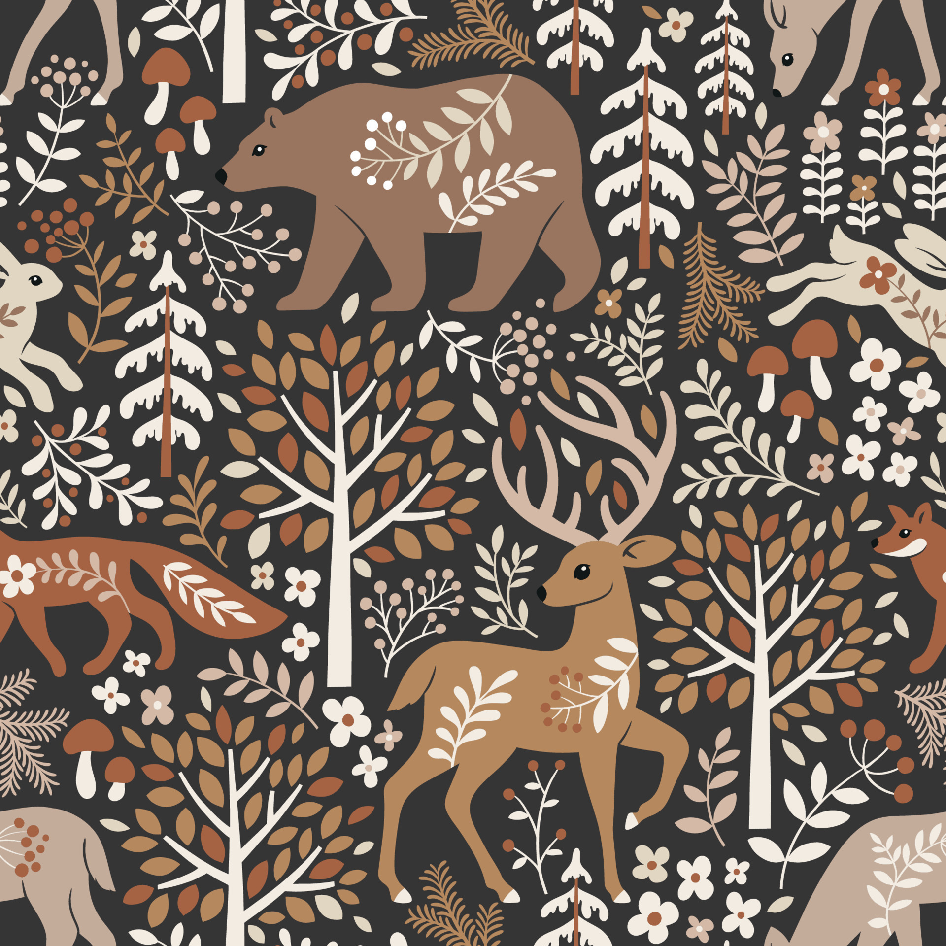 Woodland Animals Fabric Wallpaper and Home Decor  Spoonflower