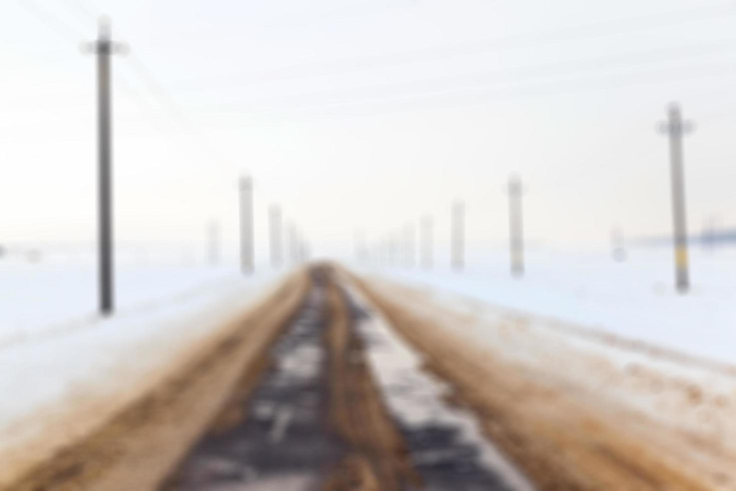 road in the winter photo