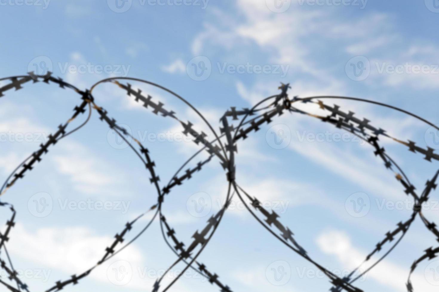 barbed wire, sky photo
