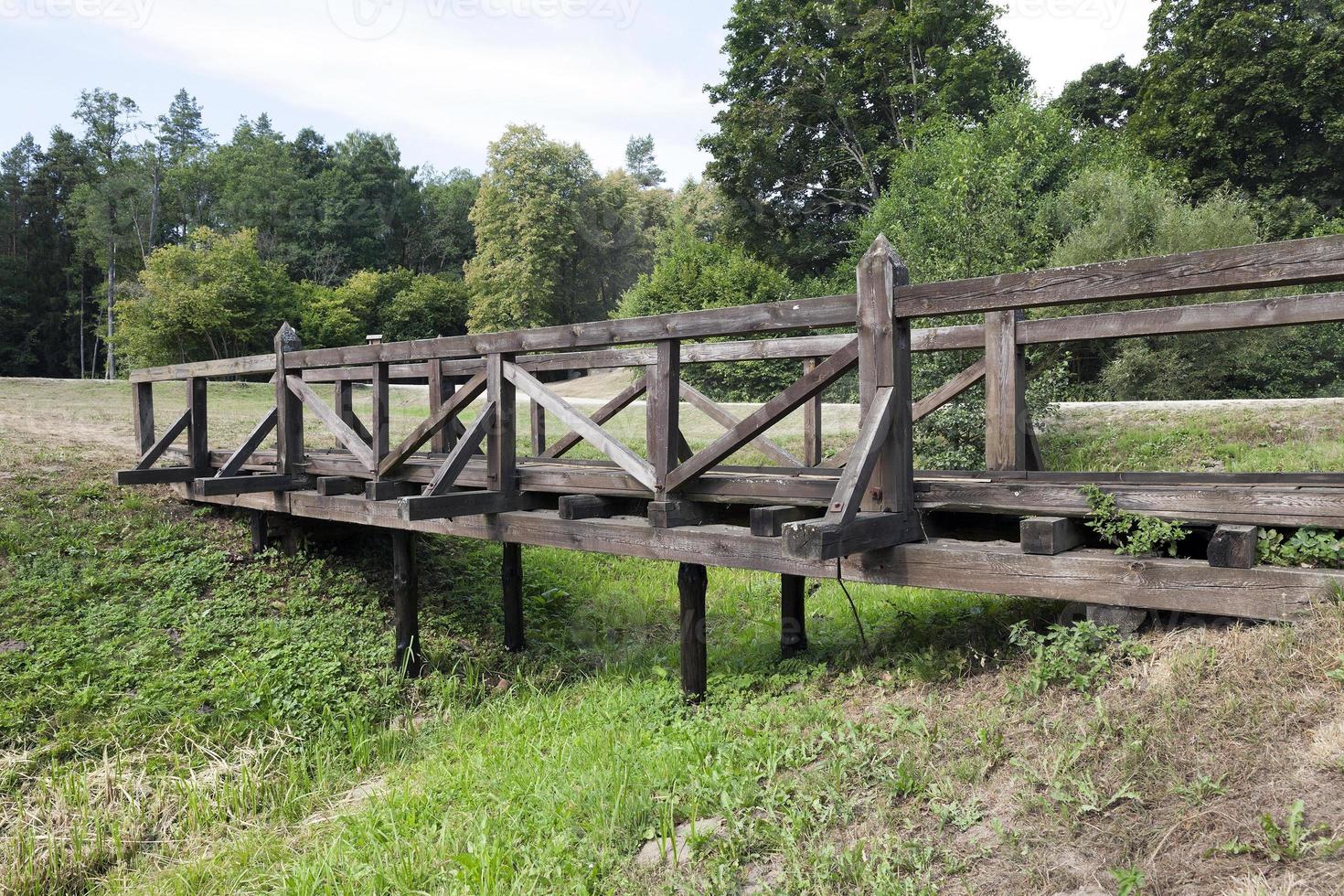 old wooden bridge photo