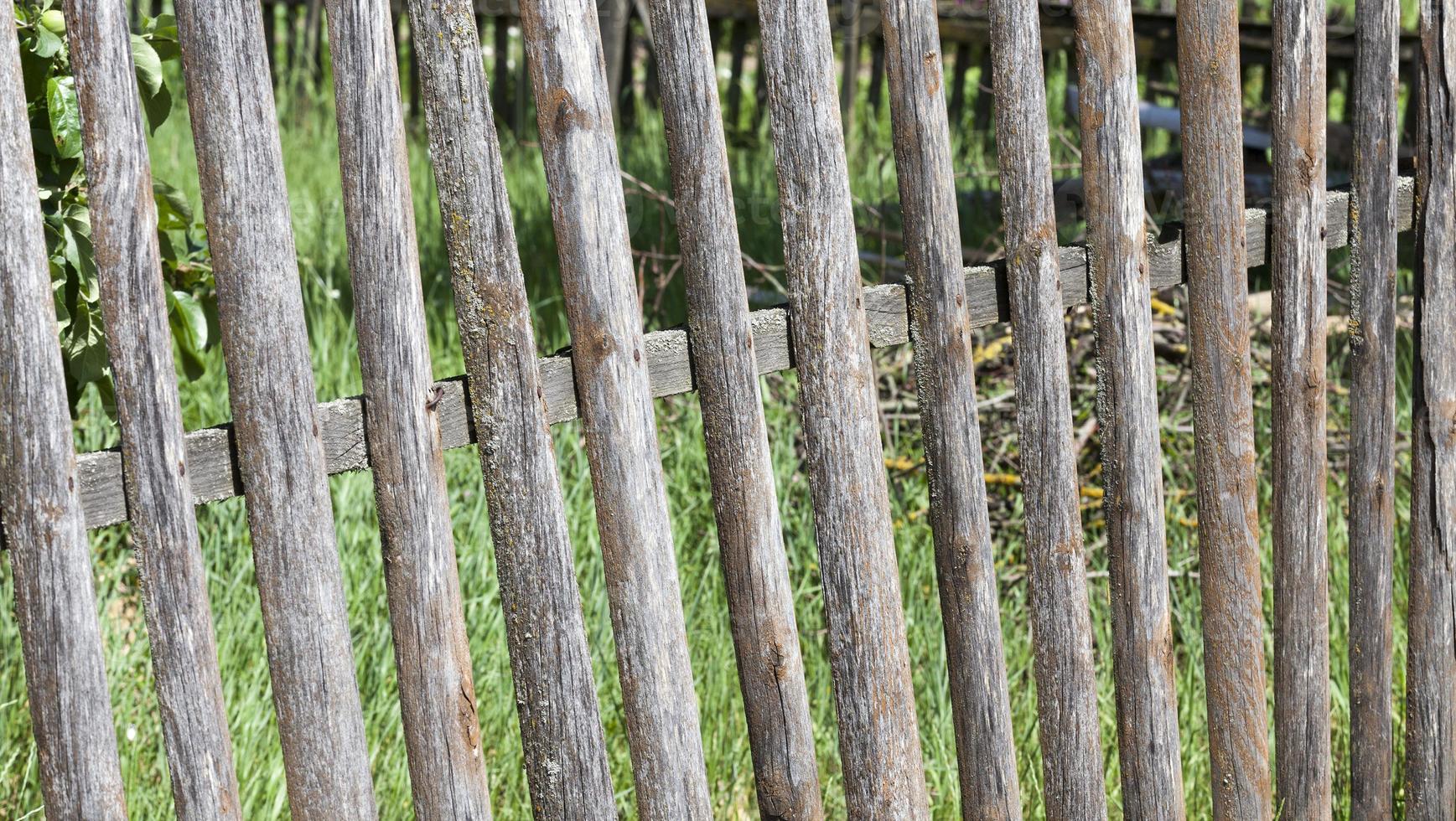 Wooden fence close up photo