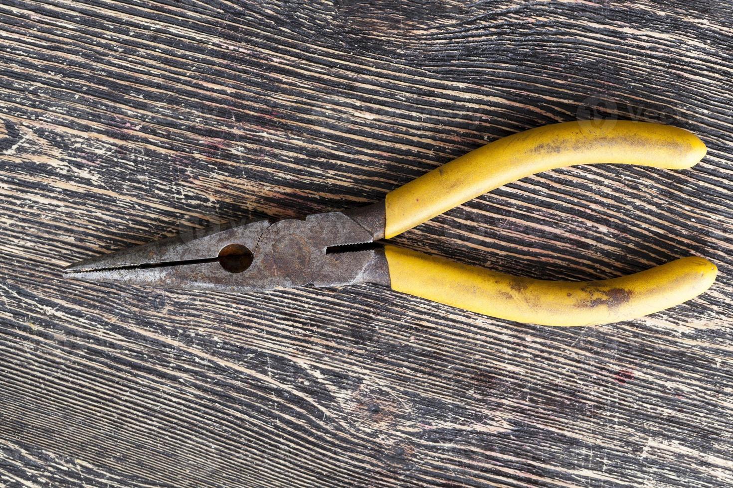 old pliers, close up photo