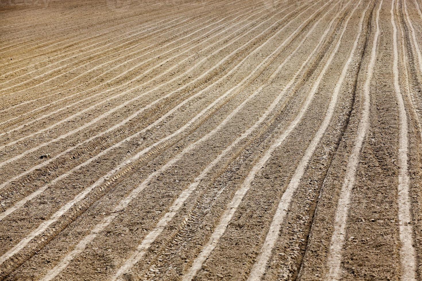 plowed agricultural land photo