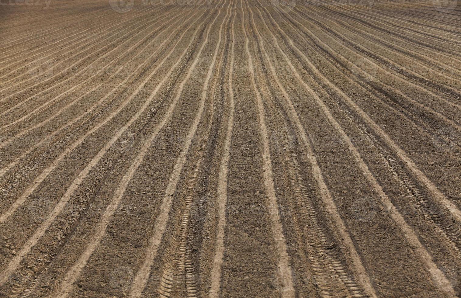 plowed agricultural land photo